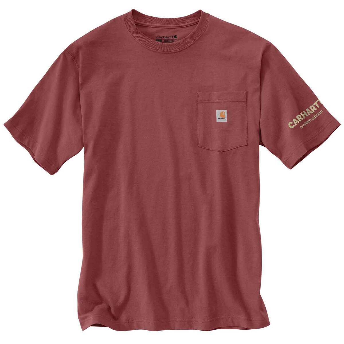 Carhartt Men's Relaxed Fit Lightweight Railroad Graphic Short Sleeve Work Shirt Carhartt Men's Relaxed Fit Lightweight Railroad Graphic Short Sleeve Work Shirt
