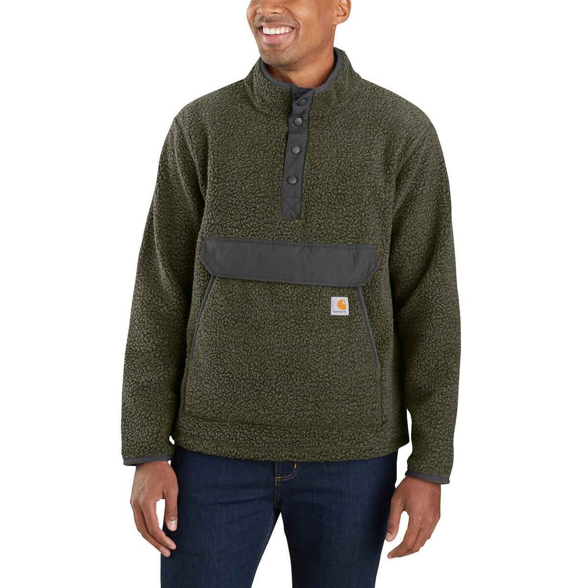 Carhartt Men's Relaxed Fit Snap Front Fleece Jacket Carhartt Men's Relaxed Fit Snap Front Fleece Jacket
