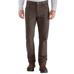 Carhartt Men's Rugged Flex Canvas 5-Pocket Relaxed Fit Work Pants - Dark Coffee - 42X32