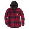 Carhartt Men's Rugged Flex Flannel Fleece Lined Shirt Jacket - Oxblood - XXL - Oxblood XXL