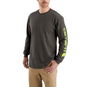 Carhartt Men's Workwear Logo Graphic Long Sleeve Shirt - Peat - M