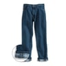 Carhartt Relaxed Fit Straight Leg Flannel Lined Jean - Dark Blue - 33X30 - Dark Blue 33X30