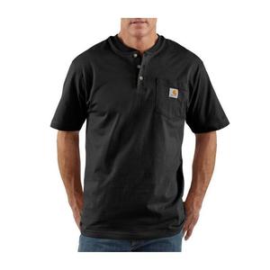 Carhartt Men's Short Sleeve Workwear Henley - Black - XL Tall