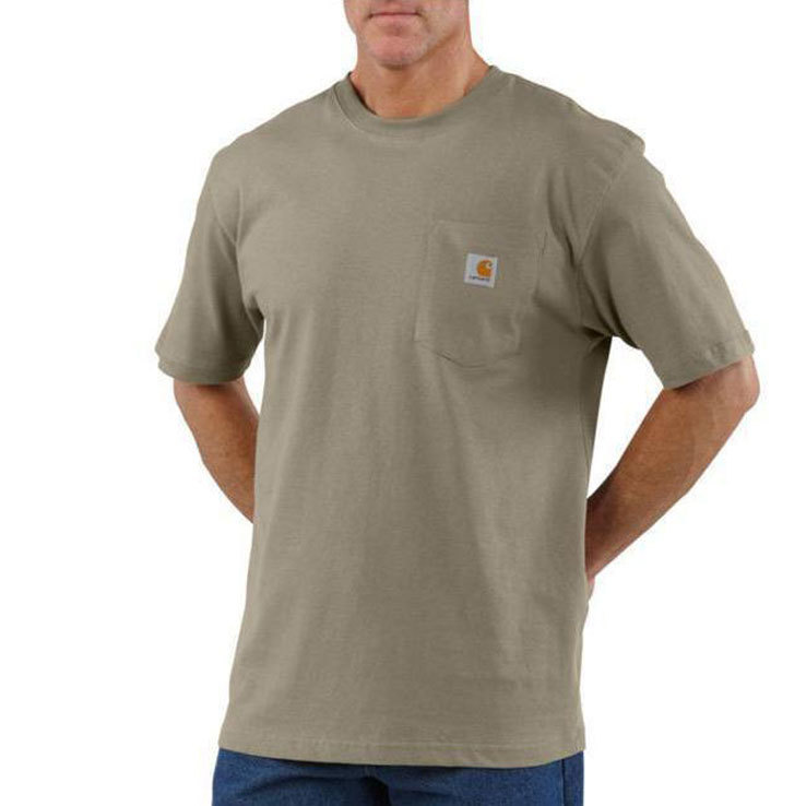 Carhartt Men's K87 Short Sleeve Work Shirt - Desert - XXL | Sportsman's ...