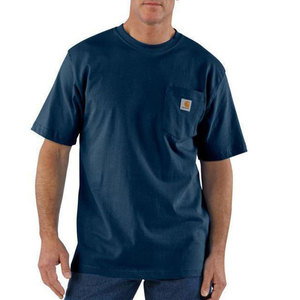 Carhartt Men's K87 Short Sleeve Work Shirt - Navy - XXL | Sportsman's ...