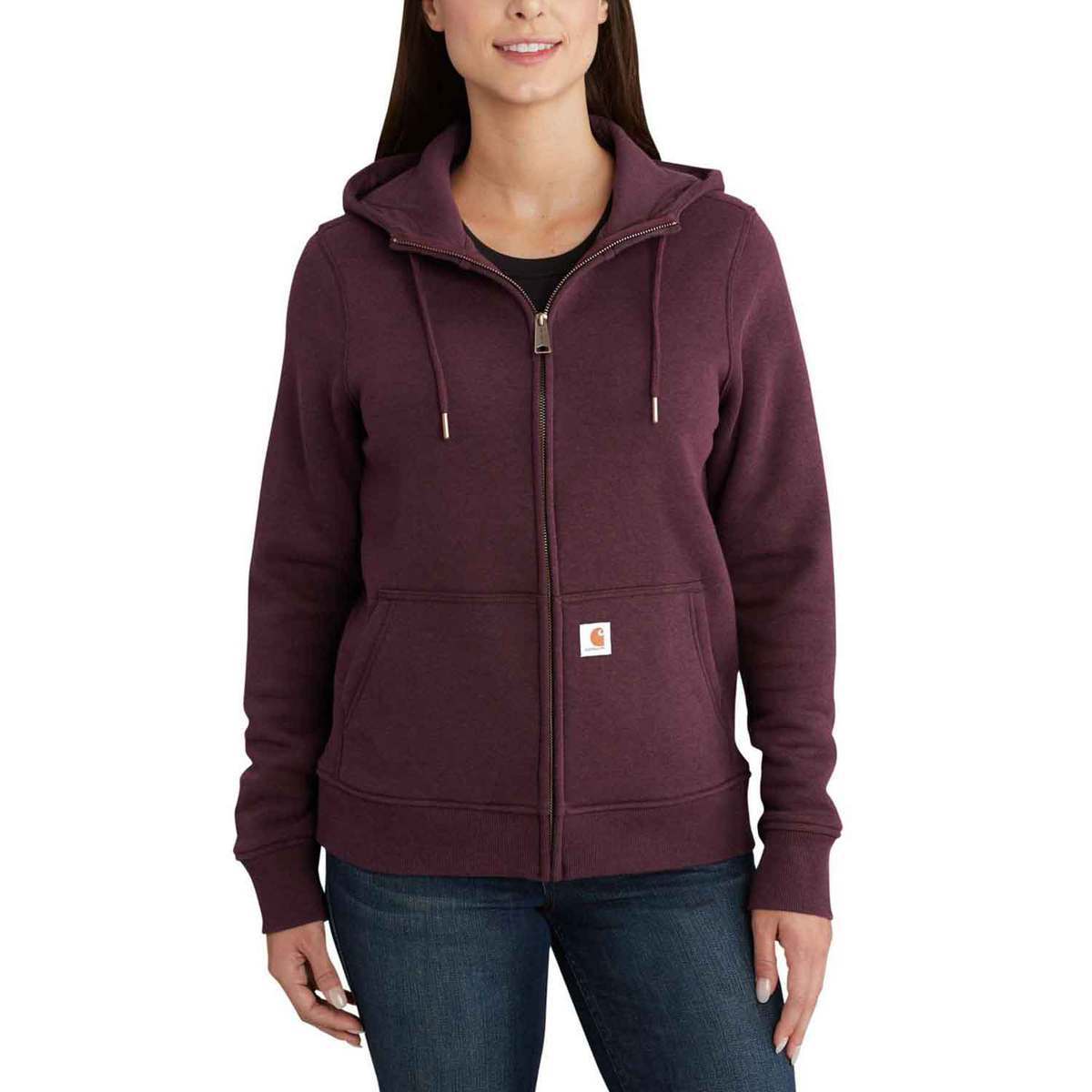 Carhartt Women's Clarksburg Full Zip Hoodie - Fudge Heather - M - Fudge ...