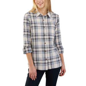 Carhartt Women's Fairview Plaid Long Sleeve Shirt - Blue - XL