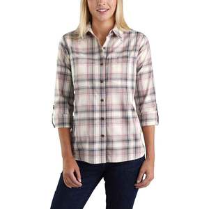Carhartt Women's Fairview Plaid Long Sleeve Shirt - Bluestone - M