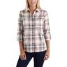 Carhartt Women's Fairview Plaid Long Sleeve Shirt - Bluestone - XXL - Bluestone XXL