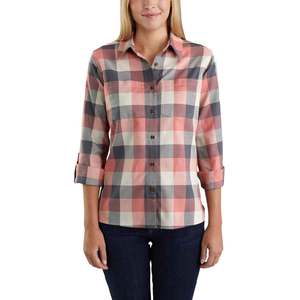 Carhartt Women's Fairview Plaid Long Sleeve Shirt - Brick Dust - XL