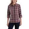 Carhartt Women's Fairview Plaid Long Sleeve Shirt - Lavender - S - Lavender S