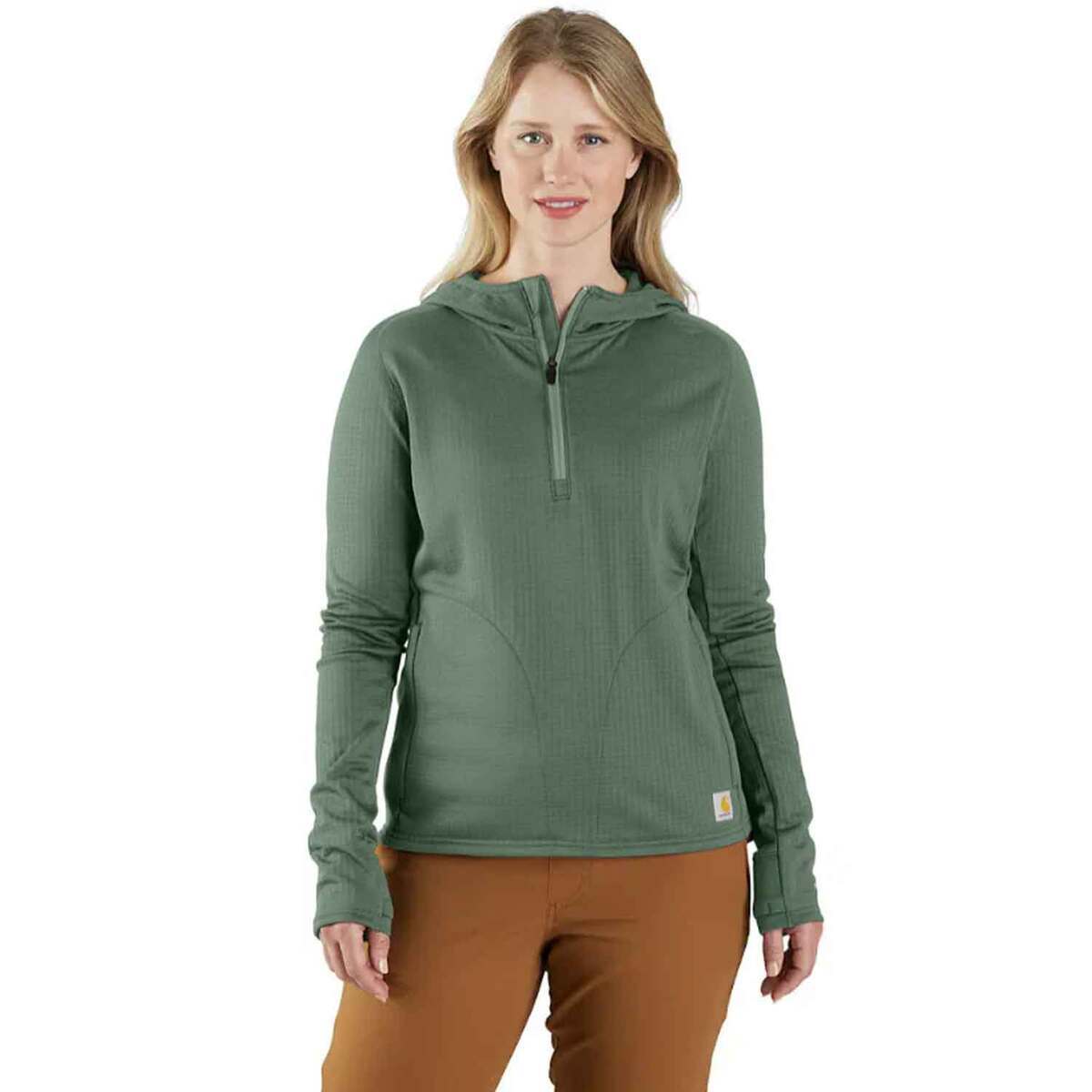 Carhartt Women's Force Relaxed Fit Hooded Long Sleeve Work Shirt ...