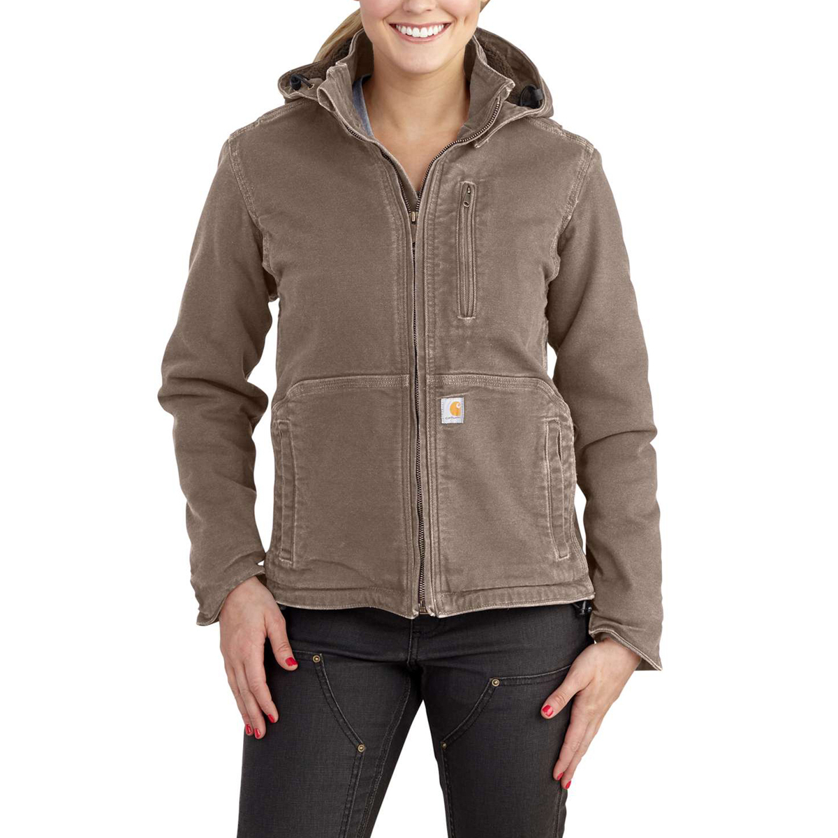 Carhartt Women's Full Swing Caldwell Work Jacket - Taupe Gray - L ...