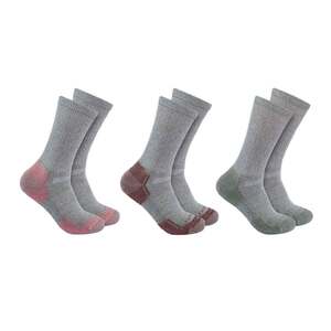 Carhartt Women's Midweight Cotton Blend 3 Pack Work Socks
