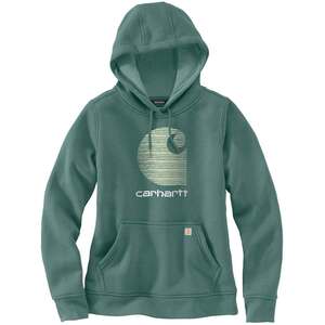 Carhartt Women's Midweight Crewneck Block Logo Graphic Casual Hoodie Carhartt Women's Midweight Crewneck Block Logo Graphic Casual Hoodie