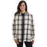 Carhartt Women's Plaid Twill Long Sleeve Work Shirt - Malt - M - Malt M
