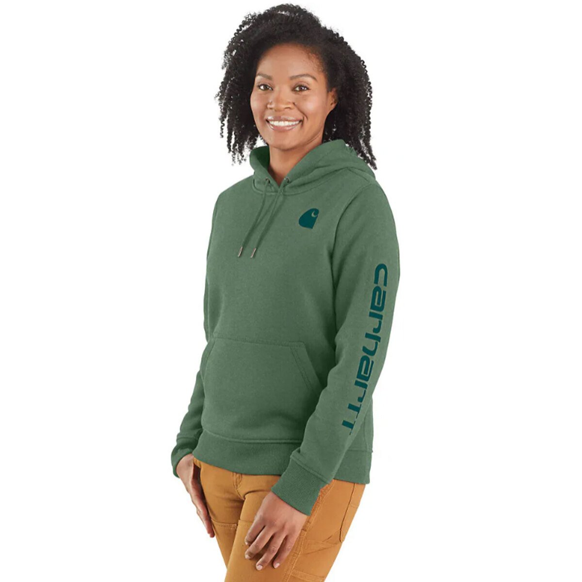 Carhartt Women's Relaxed Fit Midweight Graphic Logo Work Hoodie Carhartt Women's Relaxed Fit Midweight Graphic Logo Work Hoodie