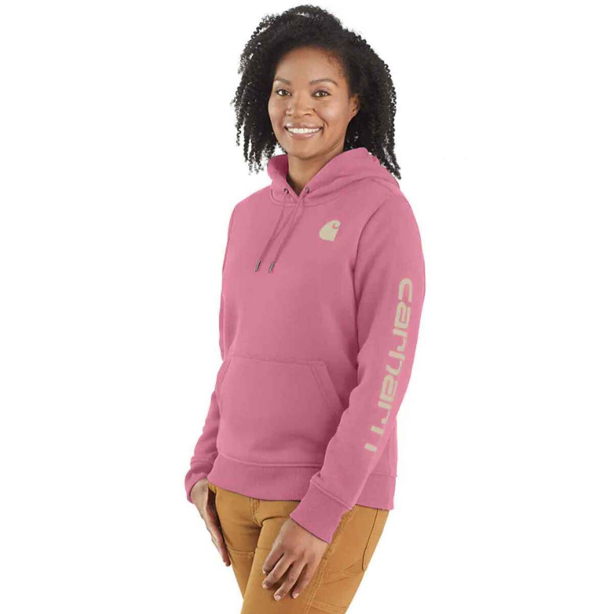 Carhartt Women's Relaxed Fit Midweight Graphic Logo Work Hoodie - Woodrose - M - Woodrose M Carhartt Women's Relaxed Fit Midweight Graphic Logo Work Hoodie - Woodrose - M - Woodrose M