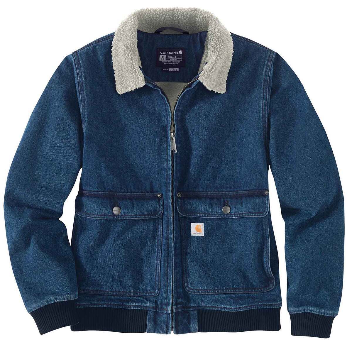 Carhartt Women's Sherpa-Lined Denim Casual Jacket Carhartt Women's Sherpa-Lined Denim Casual Jacket