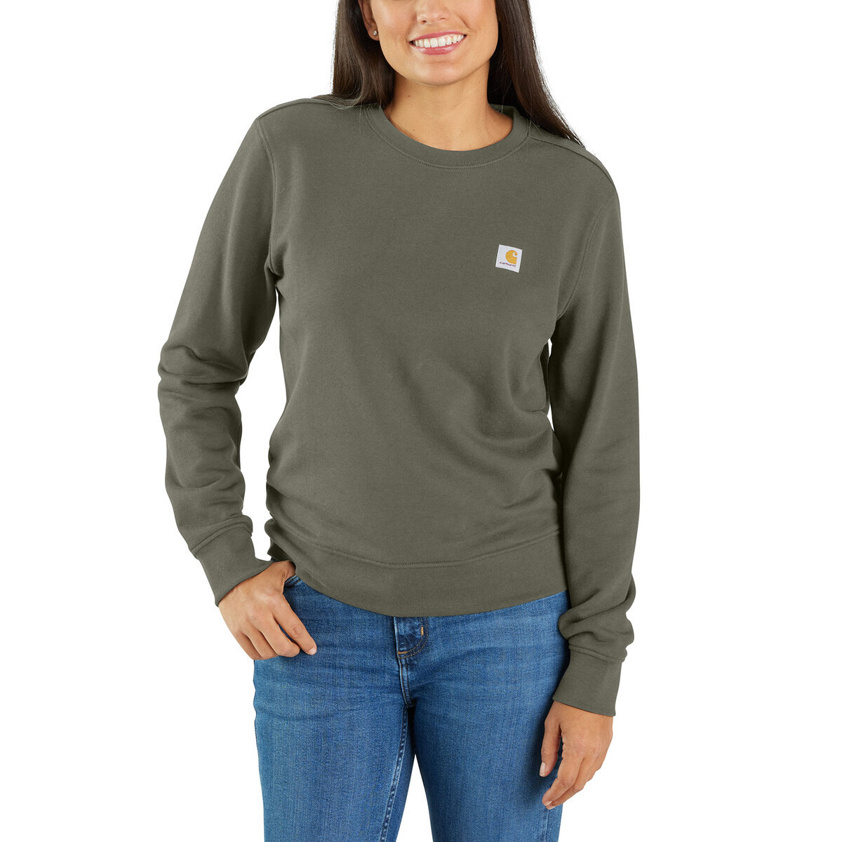 Carhartt Women's Tencel Fiber Series Relaxed Fit French Terry Crew Neck Sweatshirt Carhartt Women's Tencel Fiber Series Relaxed Fit French Terry Crew Neck Sweatshirt
