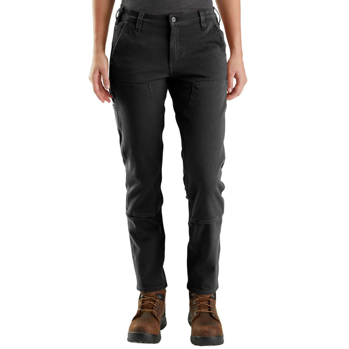 Carhartt Women's Twill Double Front Mid Rise Work Pants - Black