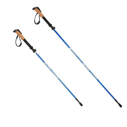 Cascade Mountain Tech Aluminum Folding Trekking Poles - Pair - Black & Blue - Cascade Mountain Tech