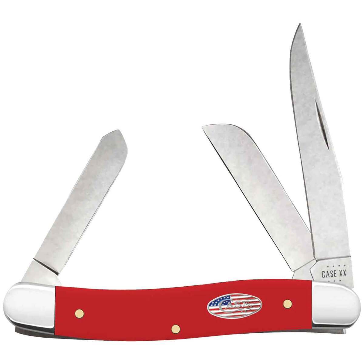 Case American Workman Medium Stockman 2.57 inch Folding Knife - Red Case American Workman Medium Stockman 2.57 inch Folding Knife - Red