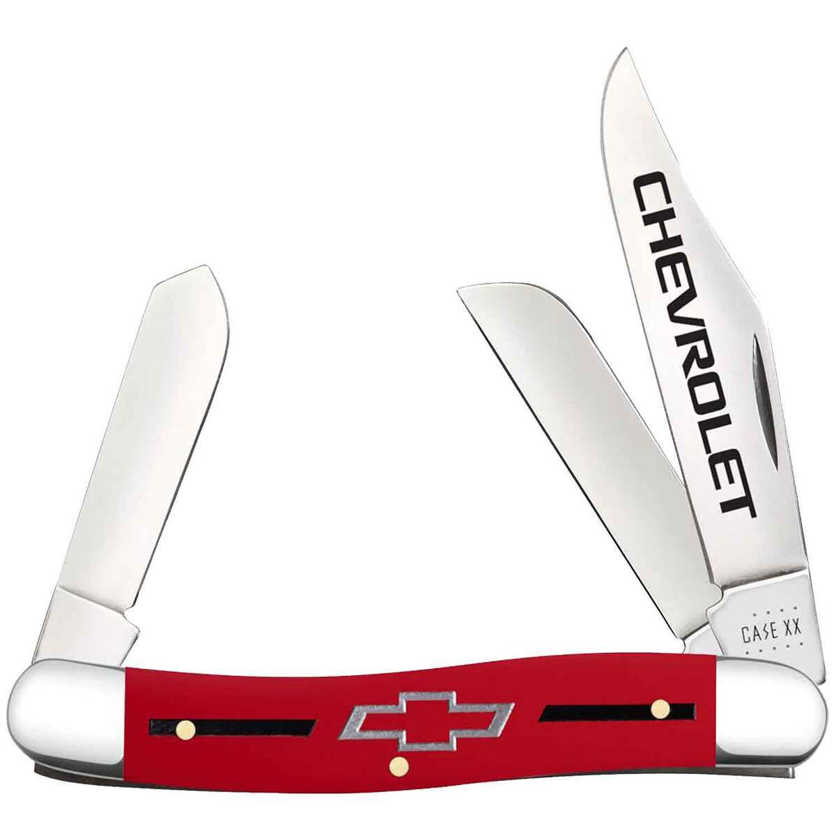 Case Chevrolet Medium Stockman 2.57 inch Folding Knife - Red Case Chevrolet Medium Stockman 2.57 inch Folding Knife - Red
