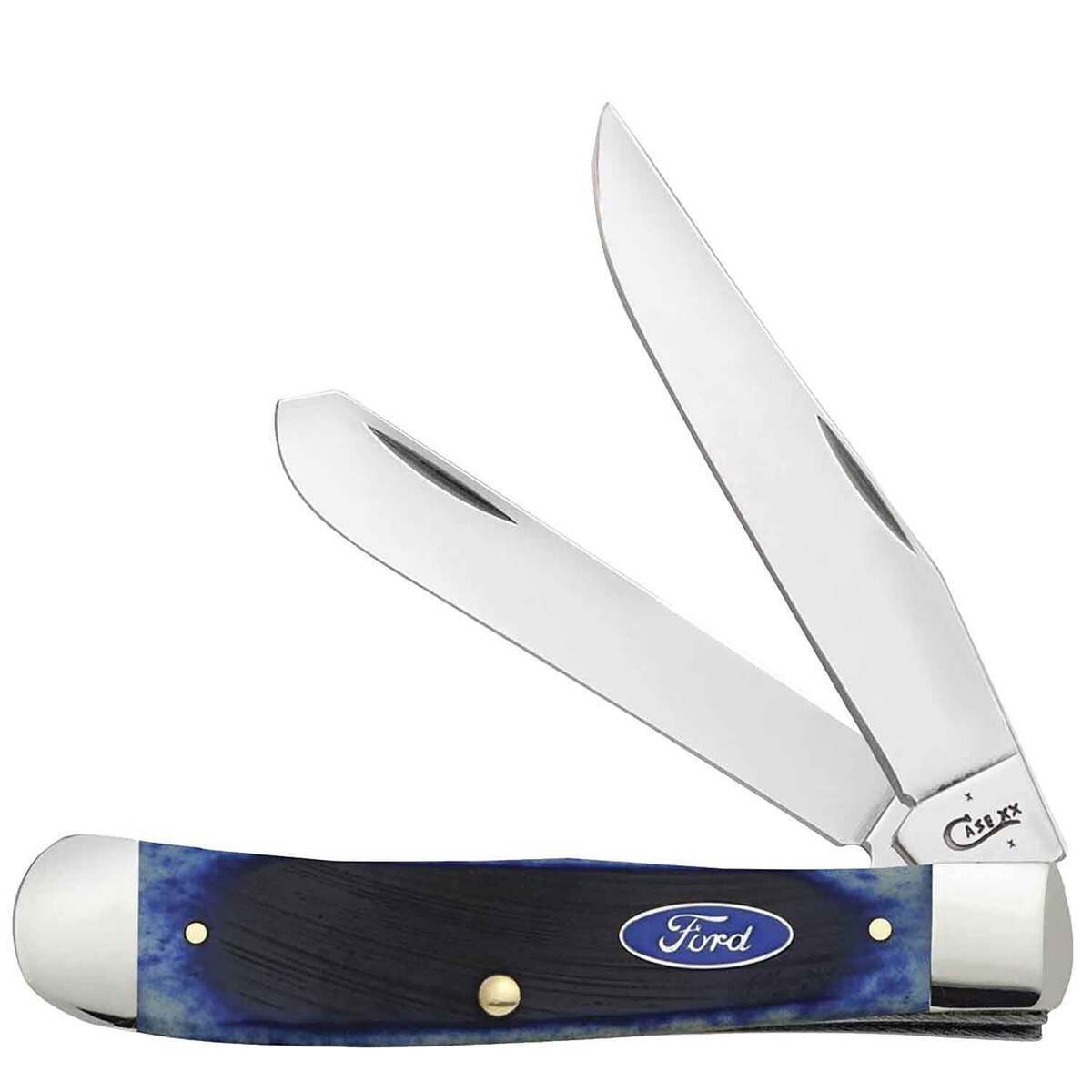 Case Ford Trapper 3.27 inch Folding Knife - Blue Bone Case Ford Trapper 3.27 inch Folding Knife - Blue Bone