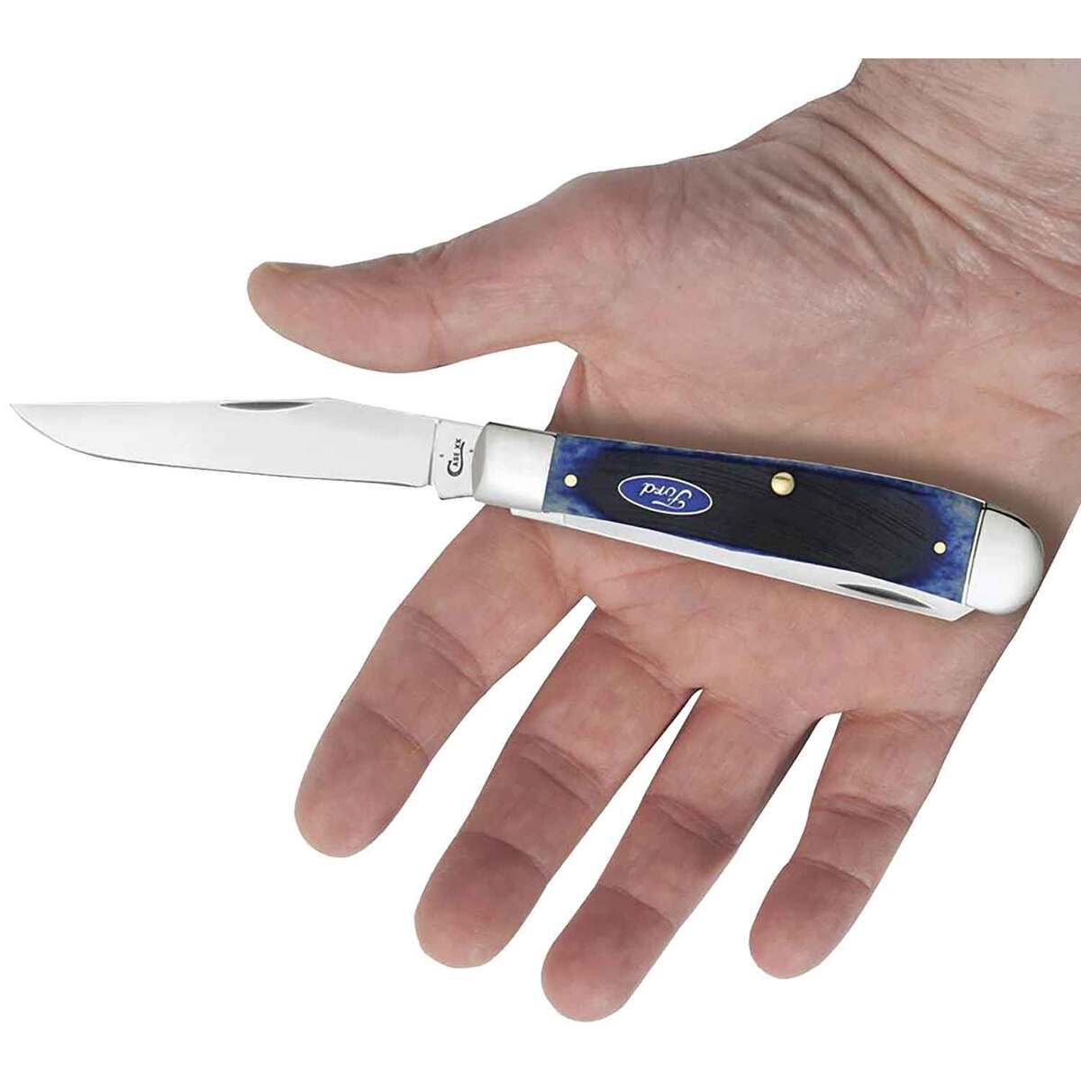 Case Ford Trapper 3.27 inch Folding Knife - Blue Bone Case Ford Trapper 3.27 inch Folding Knife - Blue Bone