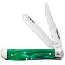Case John Deere Mini Trapper 2.8 inch Folding Knife - Green Pearl Kirinite