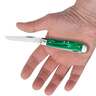 Case John Deere Mini Trapper 2.8 inch Folding Knife - Green Pearl Kirinite