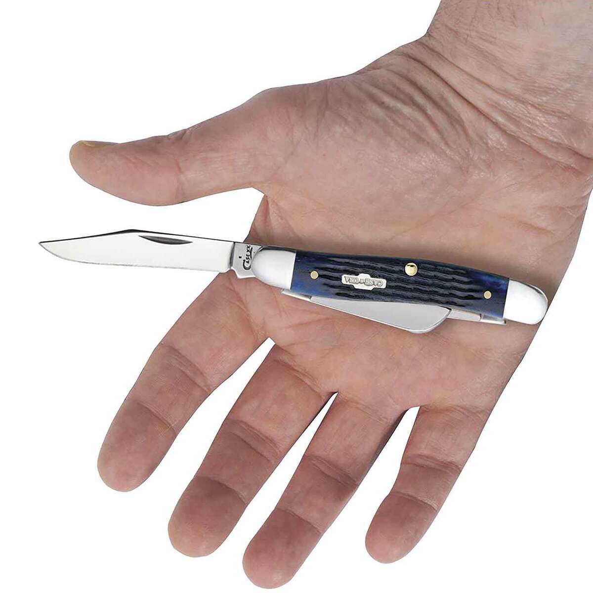 Case Medium Stockman 2.57 inch Folding Knife - Blue Bone Case Medium Stockman 2.57 inch Folding Knife - Blue Bone