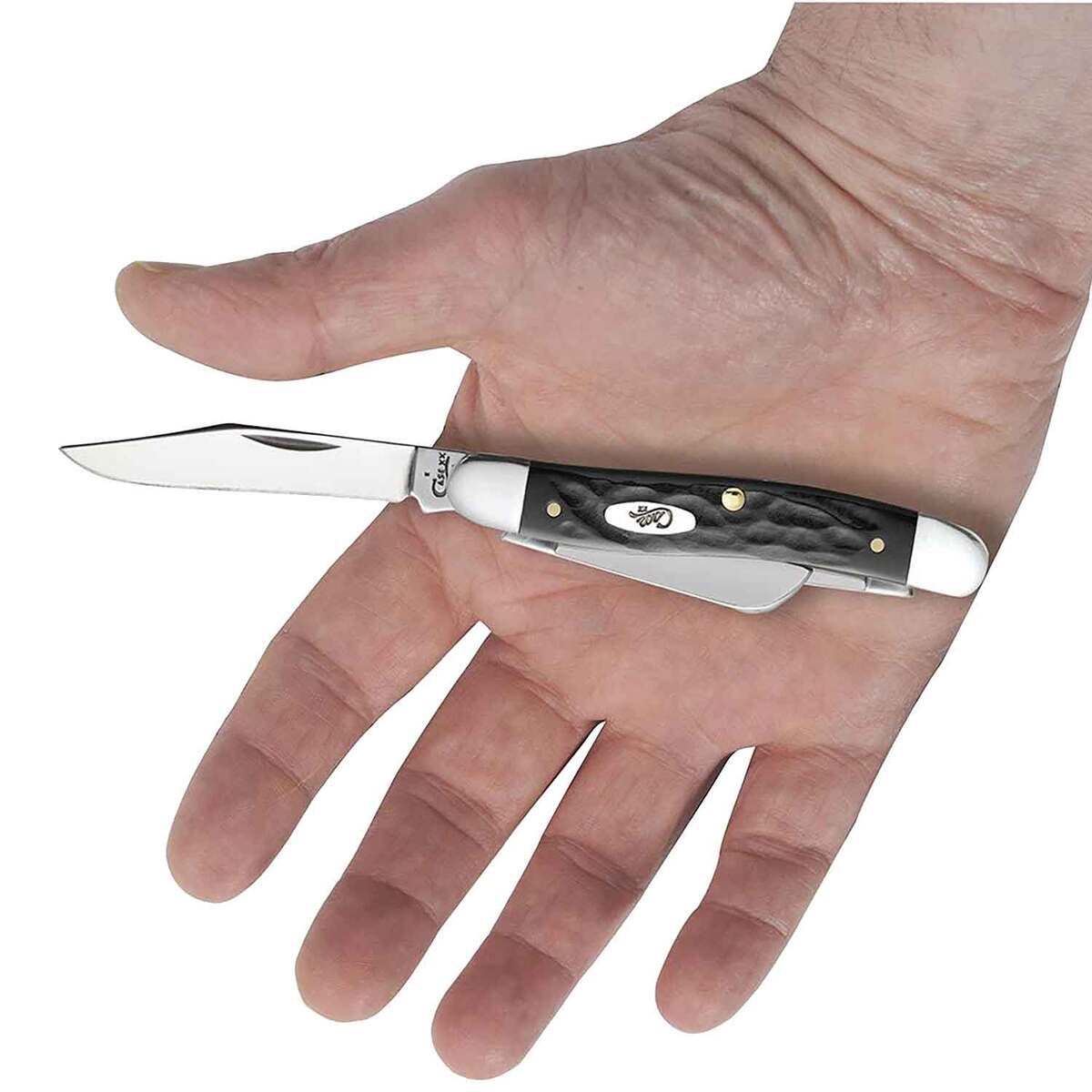 Case Medium Stockman 2.57 inch Folding Knife - Rough Black Case Medium Stockman 2.57 inch Folding Knife - Rough Black