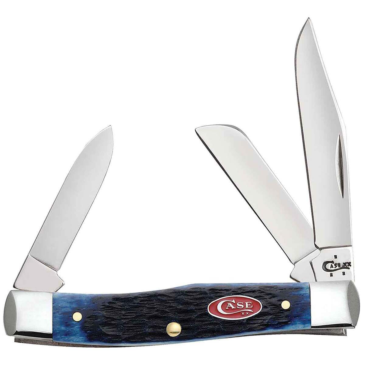 Case Medium Stockman 2.6 inch Folding Knife - Navy Blue Bone Case Medium Stockman 2.6 inch Folding Knife - Navy Blue Bone