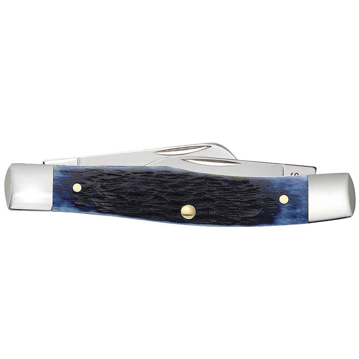 Case Medium Stockman 2.6 inch Folding Knife - Navy Blue Bone Case Medium Stockman 2.6 inch Folding Knife - Navy Blue Bone