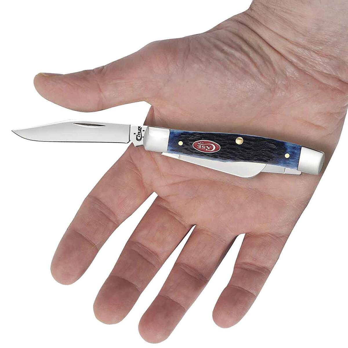 Case Medium Stockman 2.6 inch Folding Knife - Navy Blue Bone Case Medium Stockman 2.6 inch Folding Knife - Navy Blue Bone