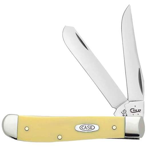 Case Mini Trapper 2.75 inch Folding Knife – Yellow