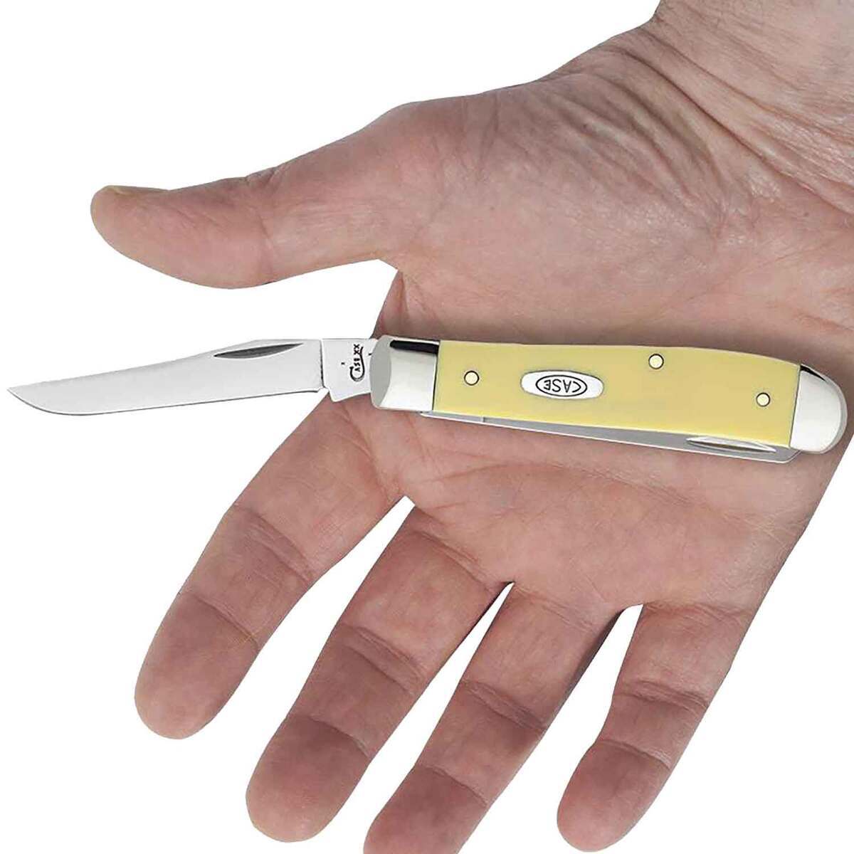 Case Mini Trapper 2.75 inch Folding Knife - Yellow Case Mini Trapper 2.75 inch Folding Knife - Yellow