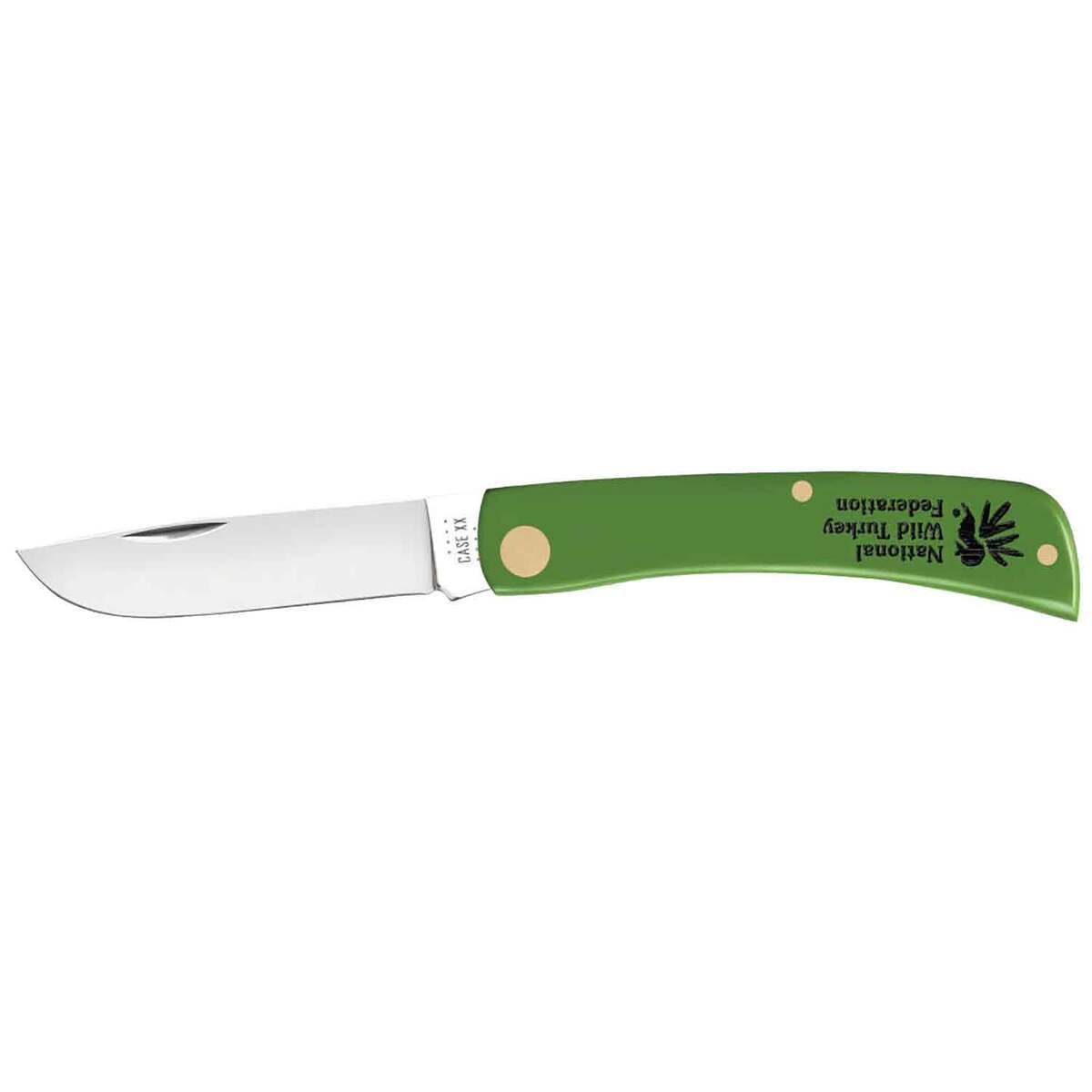 Case National Wild Turkey Federation Sod Buster Jr 2.8 inch Folding Knife - Green Synthetic Case National Wild Turkey Federation Sod Buster Jr 2.8 inch Folding Knife - Green Synthetic