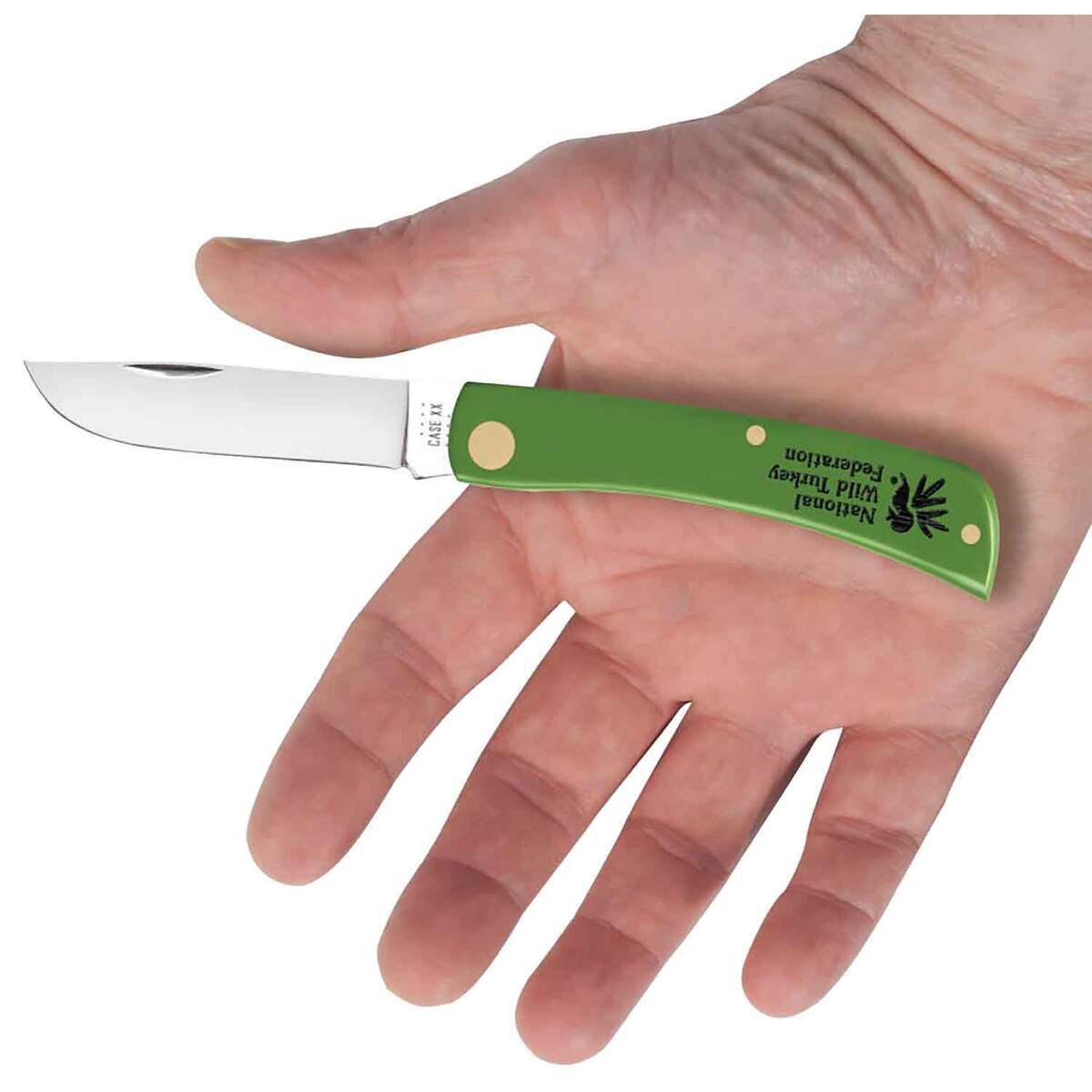 Case National Wild Turkey Federation Sod Buster Jr 2.8 inch Folding Knife - Green Synthetic Case National Wild Turkey Federation Sod Buster Jr 2.8 inch Folding Knife - Green Synthetic