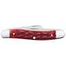 Case Peach Seed Jig Medium Stockman 2.57 inch Folding Knife - Dark Red