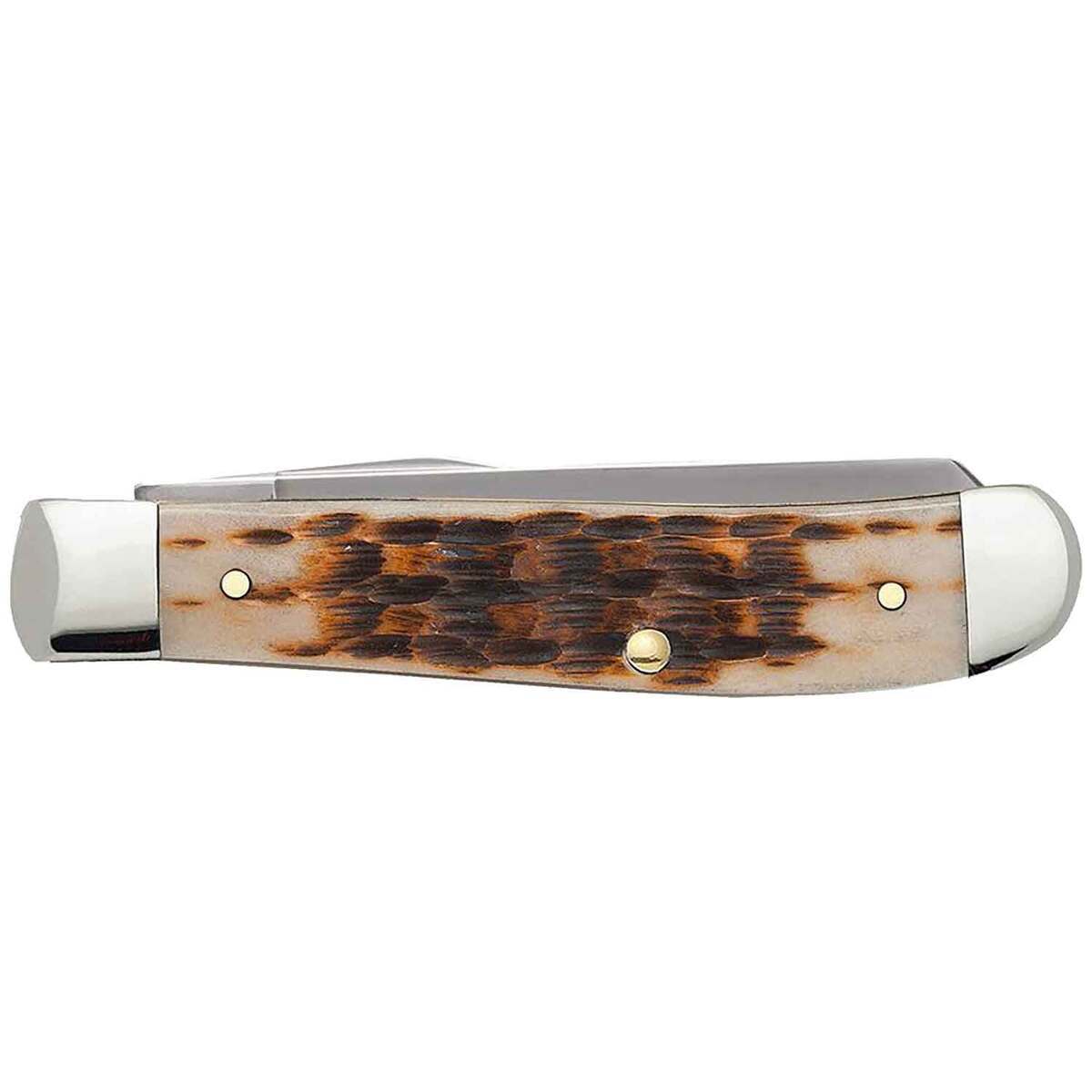 Case Peach Seed Jig Mini Trapper 2.75 inch Folding Knife - Amber Case Peach Seed Jig Mini Trapper 2.75 inch Folding Knife - Amber