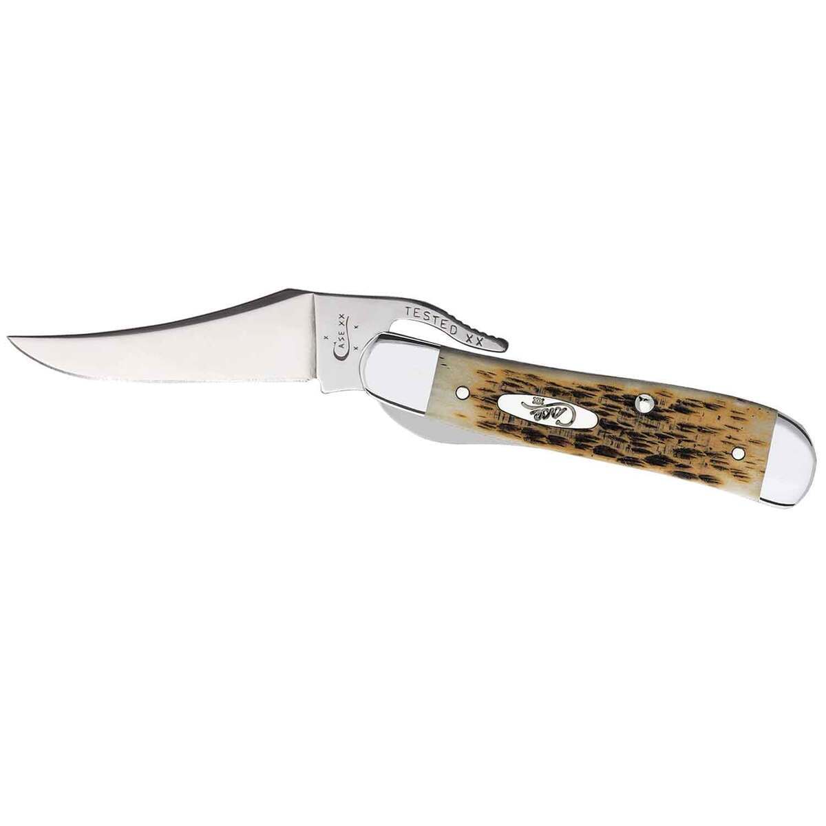 Case Peach Seed Jig Amber Bone Folding Knives Case Peach Seed Jig Amber Bone Folding Knives