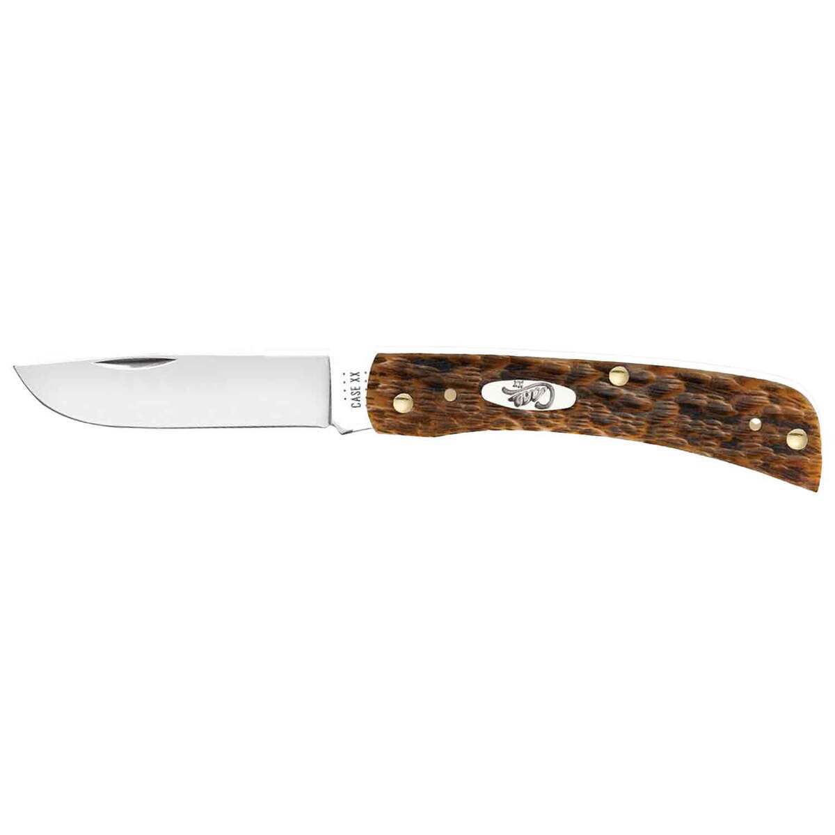 Case Peach Seed Jig Amber Bone Folding Knives Case Peach Seed Jig Amber Bone Folding Knives