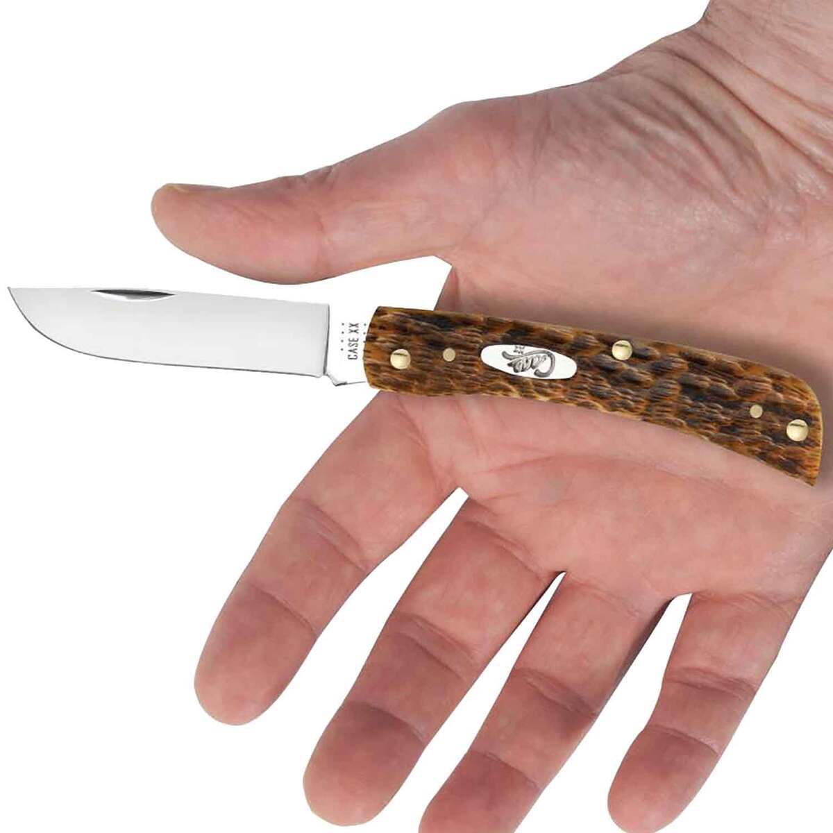 Case Peach Seed Jig Amber Bone Folding Knives Case Peach Seed Jig Amber Bone Folding Knives