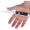 Case Pocket Worn Peach Seed Jig Trapper 3.27 inch Folding Knife - Blue