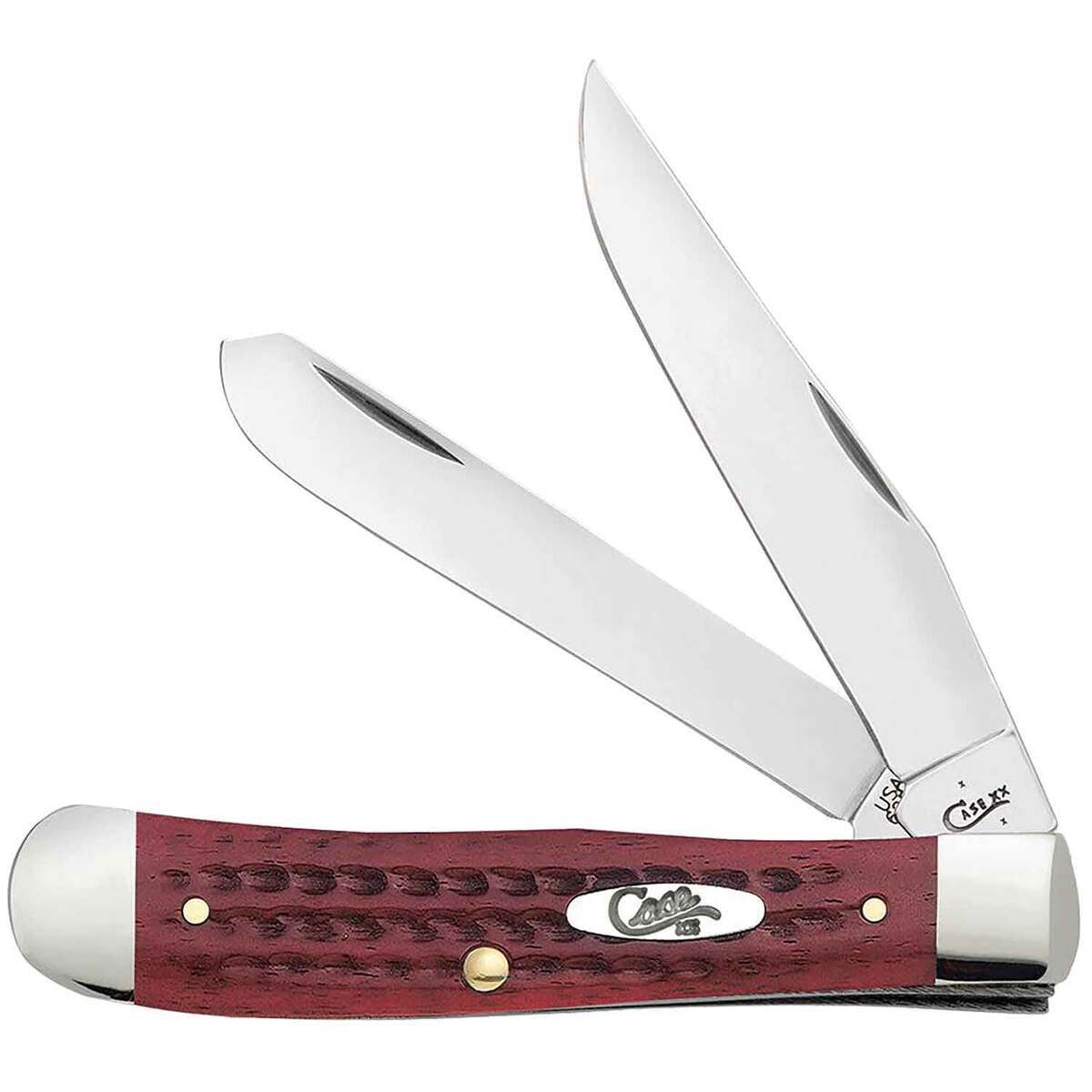 Case Pocketworn Trapper 3.27 inch Folding Knife - Red Case Pocketworn Trapper 3.27 inch Folding Knife - Red