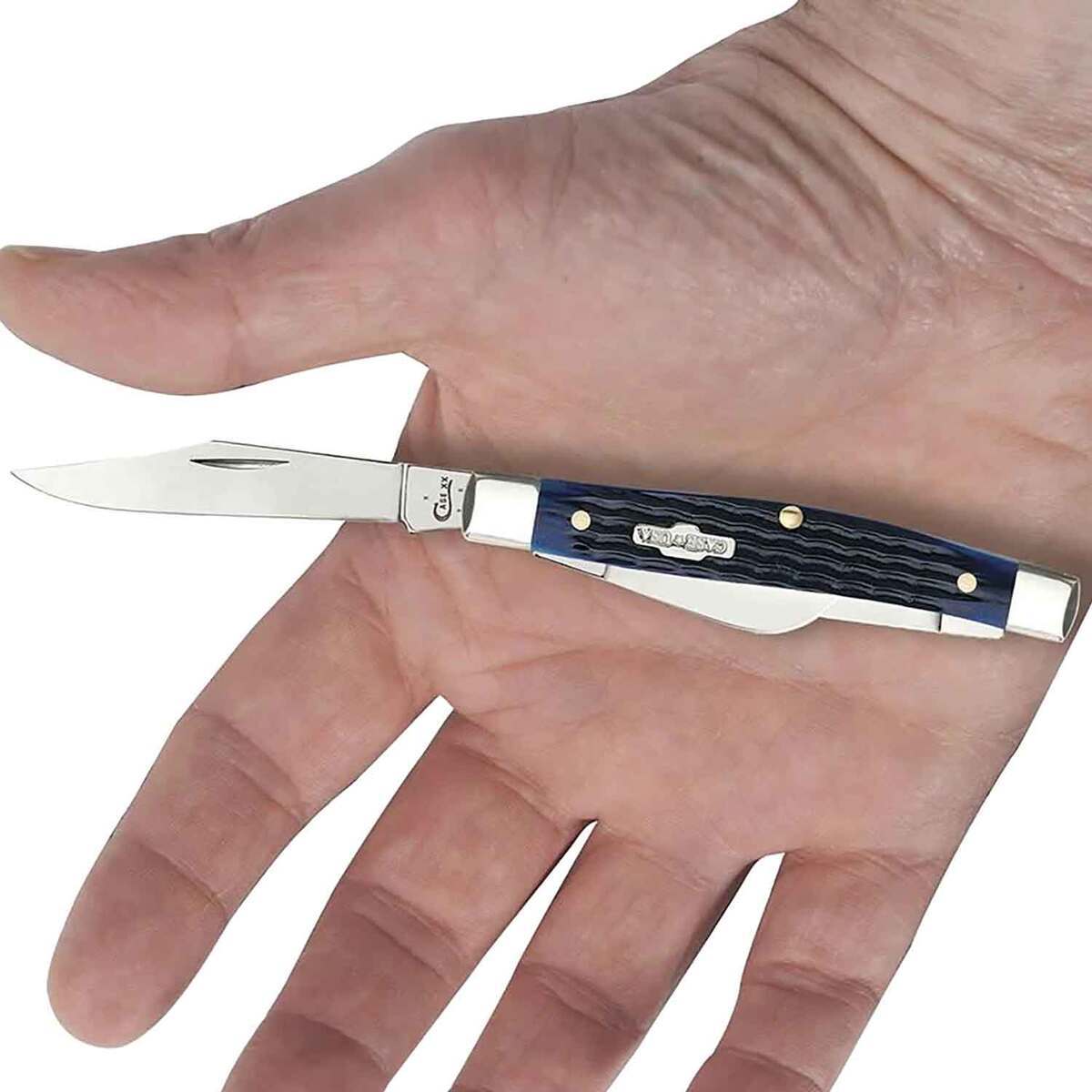 Case Rogers Corn Cob Jig Medium Stockman 2.42 inch Folding Knife - Blue Case Rogers Corn Cob Jig Medium Stockman 2.42 inch Folding Knife - Blue