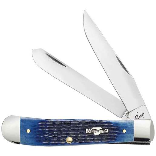 Case Rogers Corn Cob Jig Trapper 3.27 inch Folding Knife – Blue